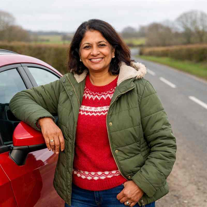 female motorist looking for cheap online car insurance