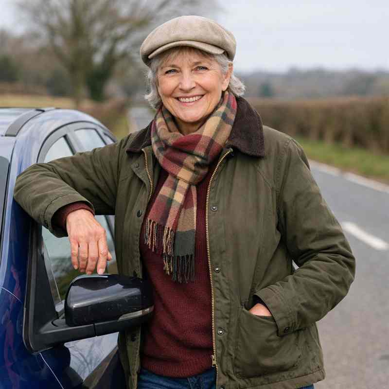 female motorist reviewing insurance quotes