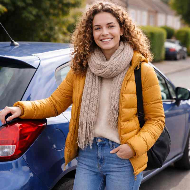 female motorist reviewing comprehensive car insurance policy details