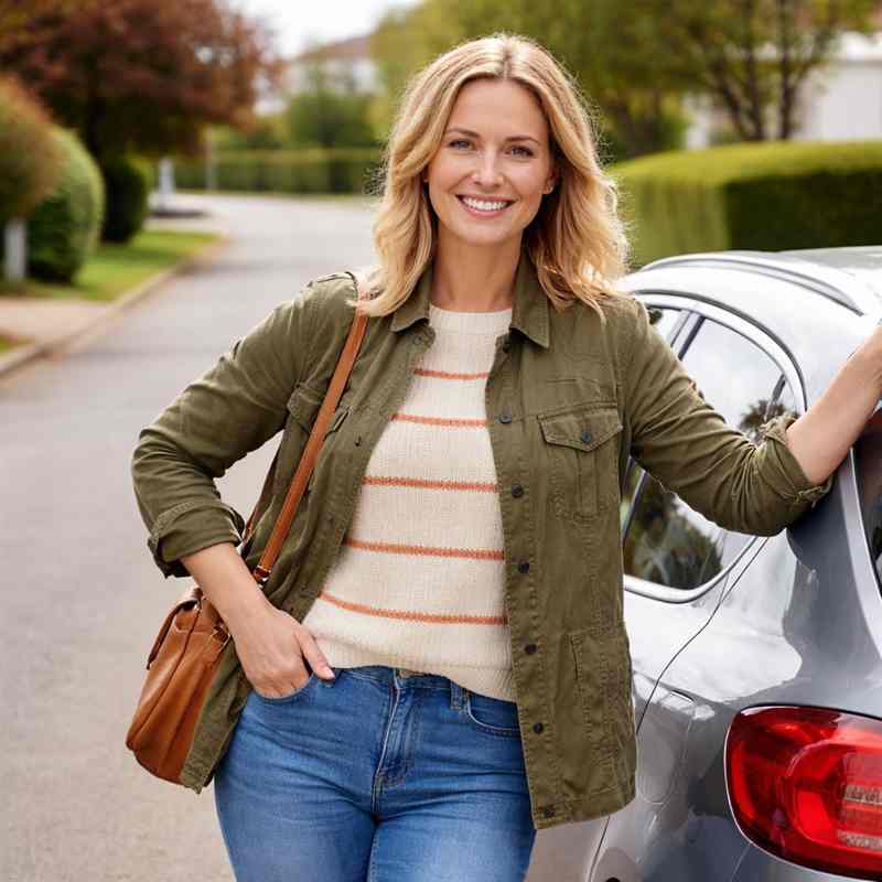 female motorist looking for cheap online car insurance
