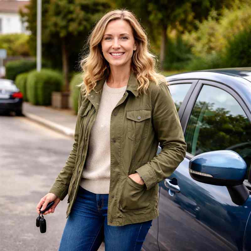 female motorist looking for cheap online car insurance