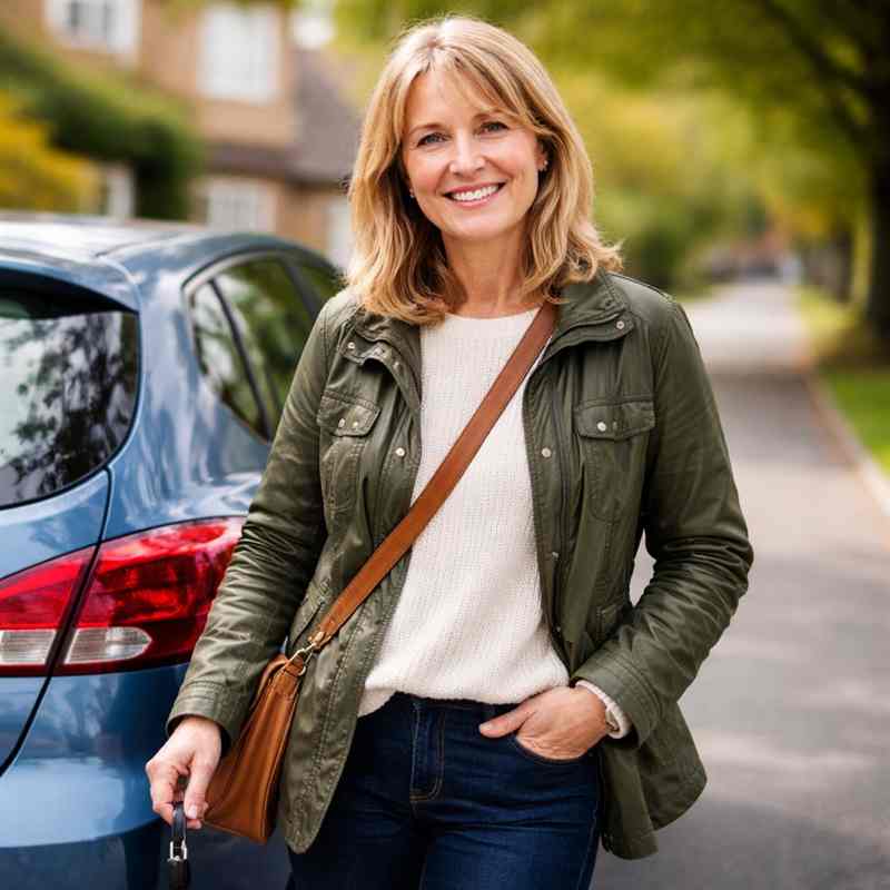 female motorist looking for cheap online car insurance