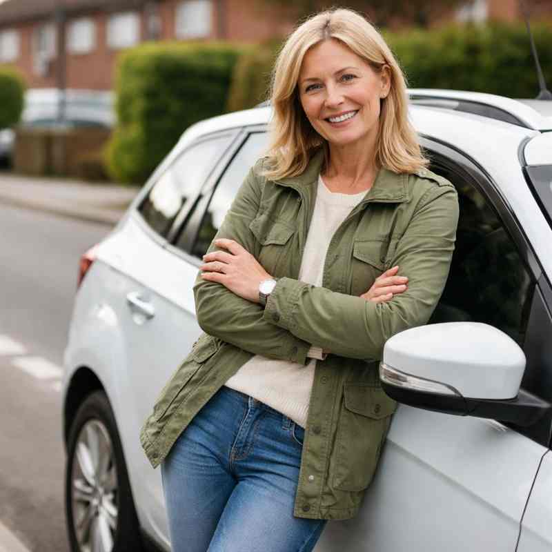 female motorist looking for cheap online car insurance