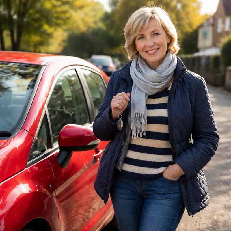 female motorist looking for cheap online car insurance