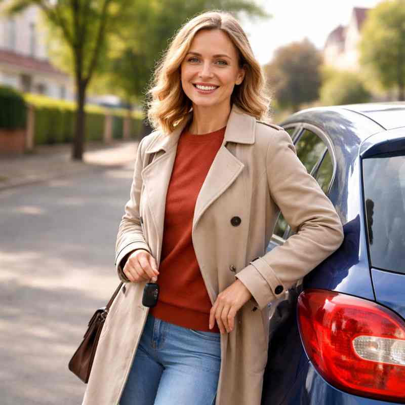 female motorist looking for cheap online car insurance