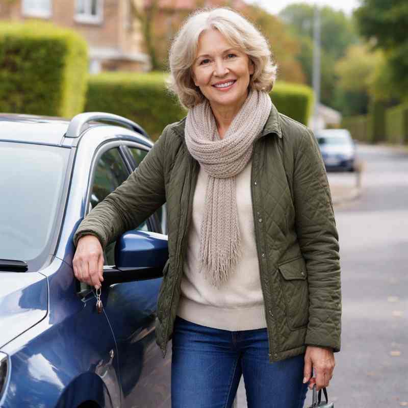 female driver reviewing comprehensive car insurance cover details