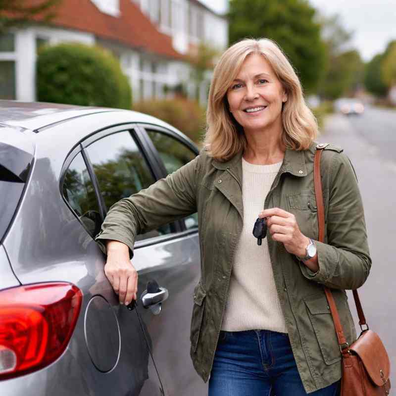 female motorist looking for cheap online car insurance