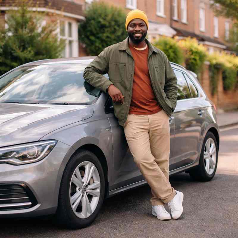 male motorist looking for cheap online car insurance