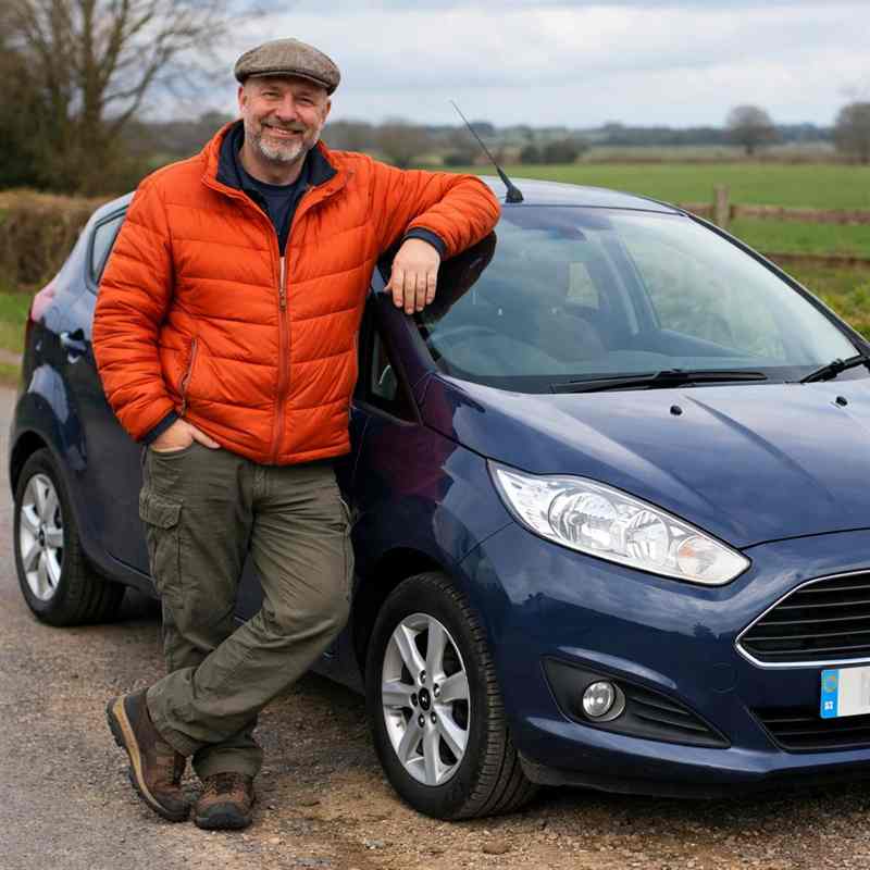 male motorist looking for cheap online car insurance