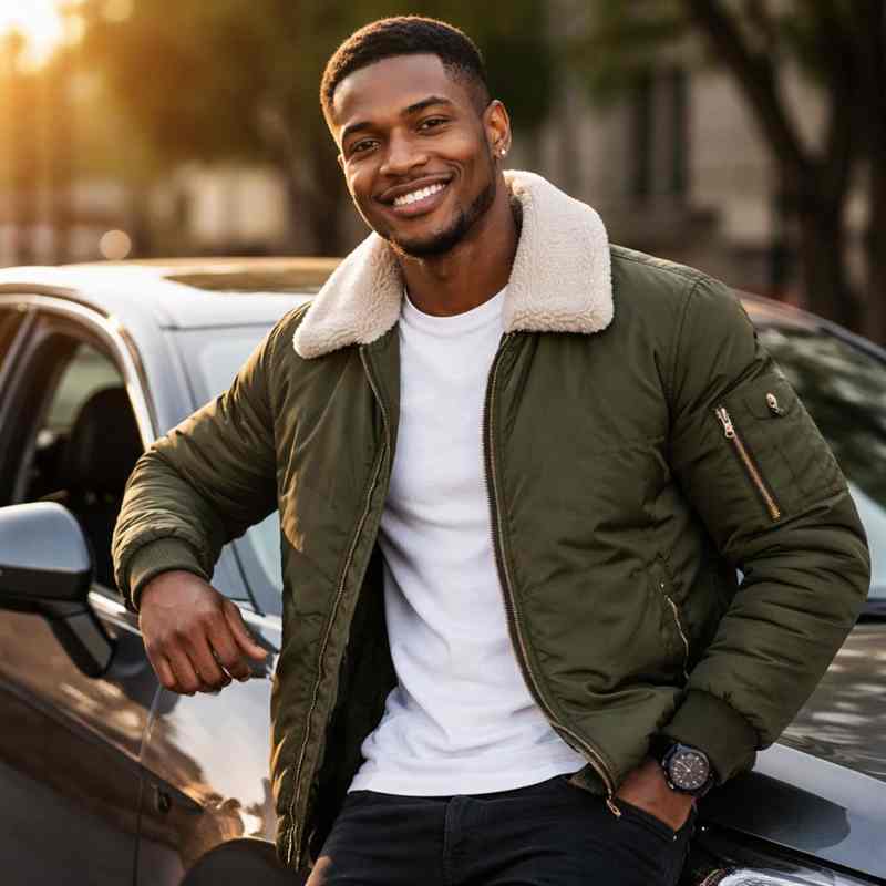 male motorist looking for cheap online car insurance
