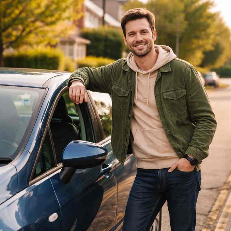 male motorist comparing car insurance online