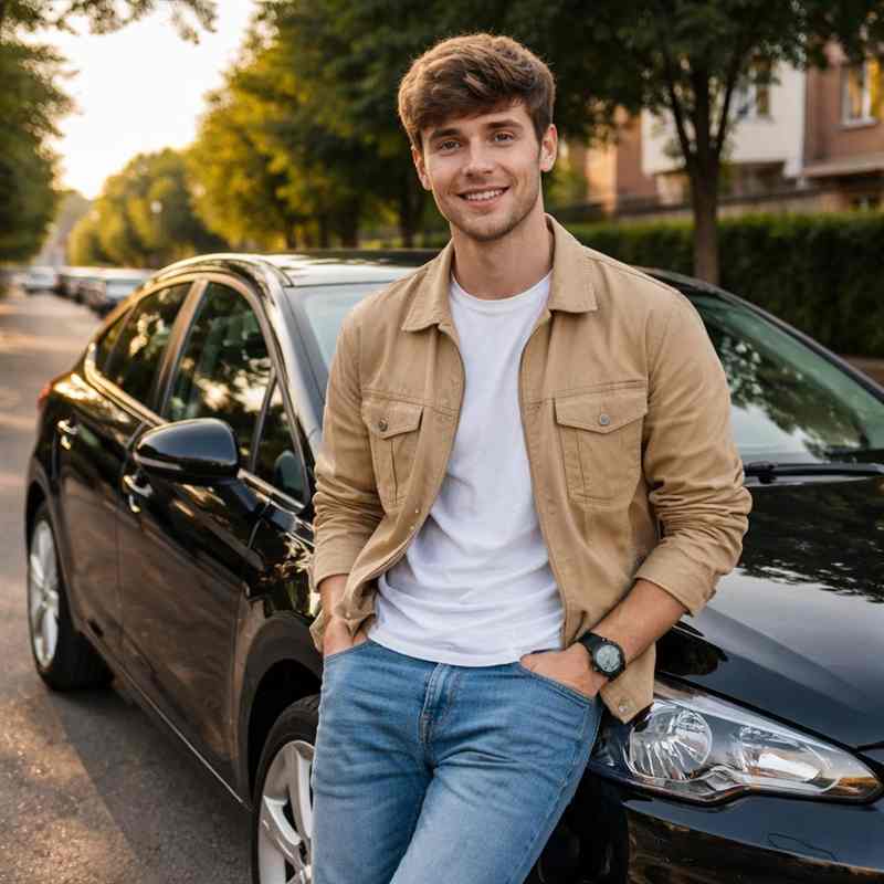 male motorist reviewing comprehensive car insurance options