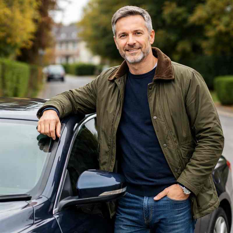 male motorist reviewing insurance options online