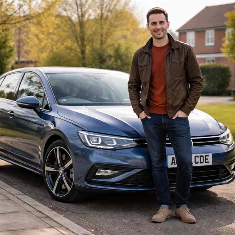 male first time driver reviewing car insurance options online