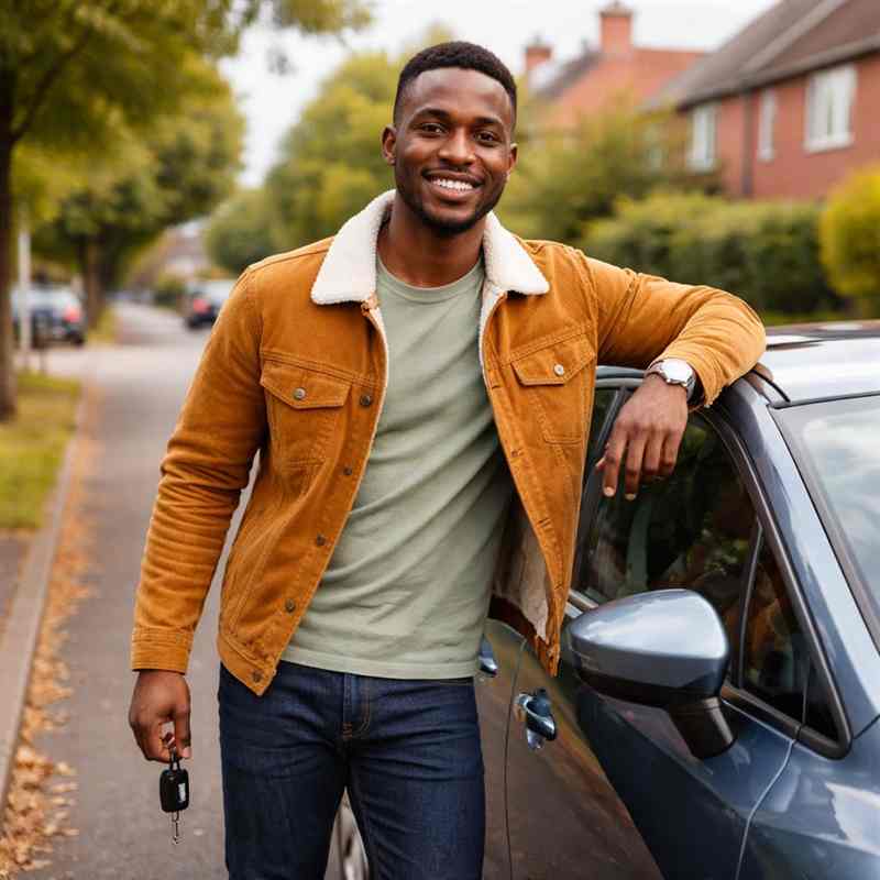 male motorist looking for cheap online car insurance