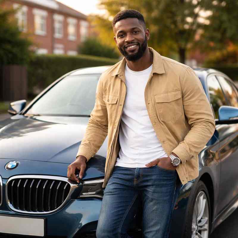 male motorist looking for cheap online car insurance