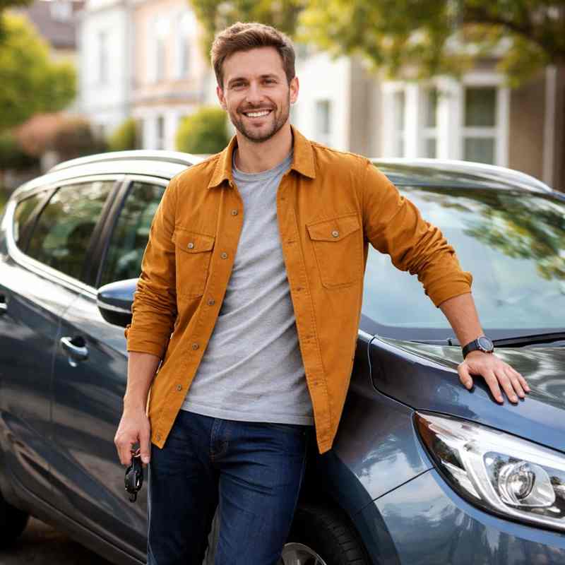 male driver comparing types of car insurance cover