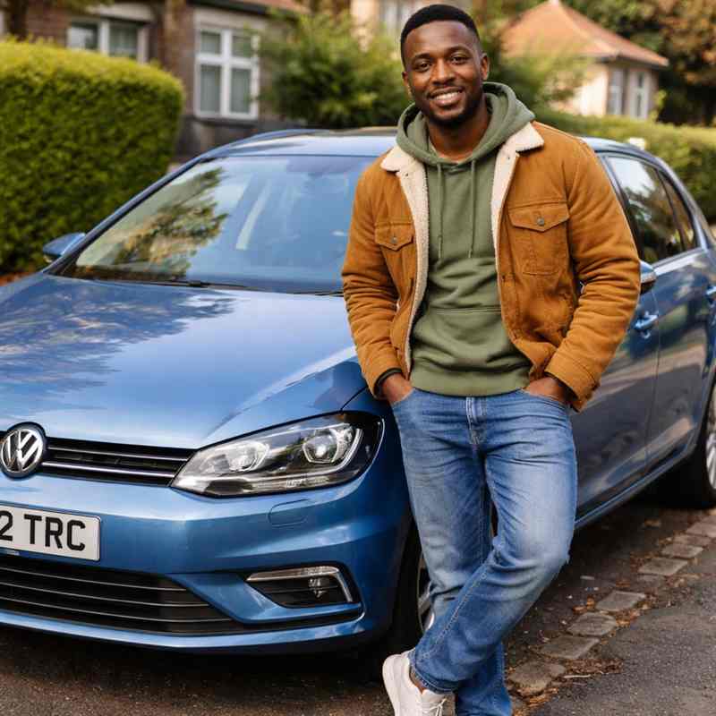 young driver under 25 checking insurance cost